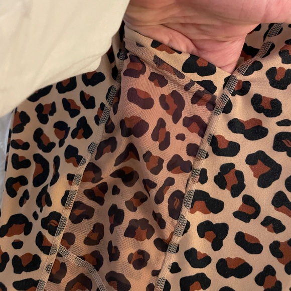 Fabletics Leopard Bike Shorts - Sz L, GUC - Picture 3 of 15